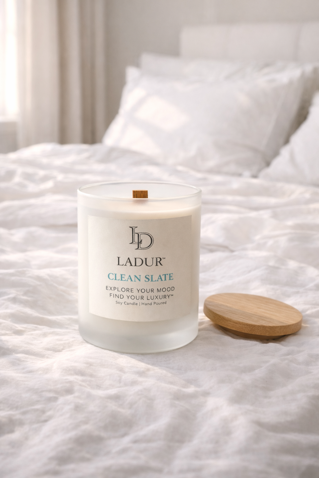 Clean Slate – Soy Candle, Net 08 oz | wooden Wick | Fresh & Airy