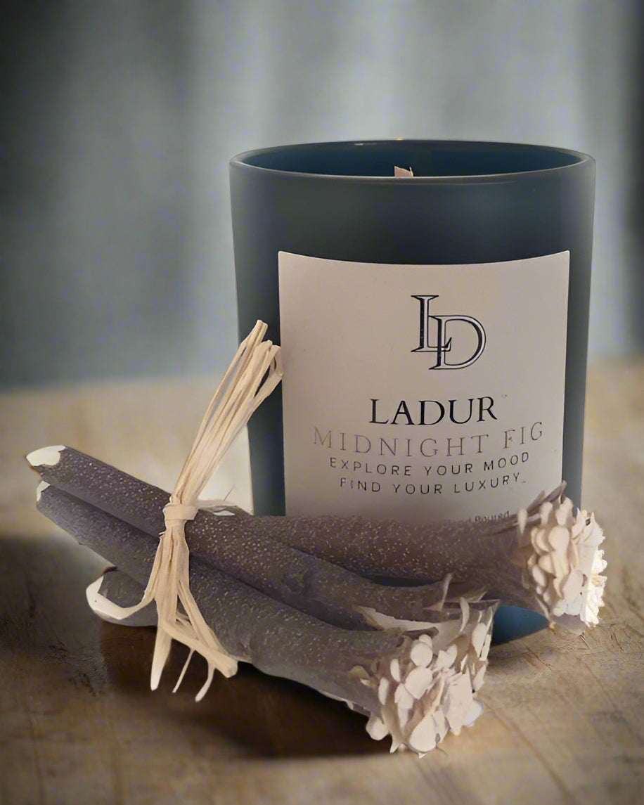 Midnight Fig – Luxury Soy Candle, Net 08 oz | Wooden Wick | Warm Fig & Soft Woods