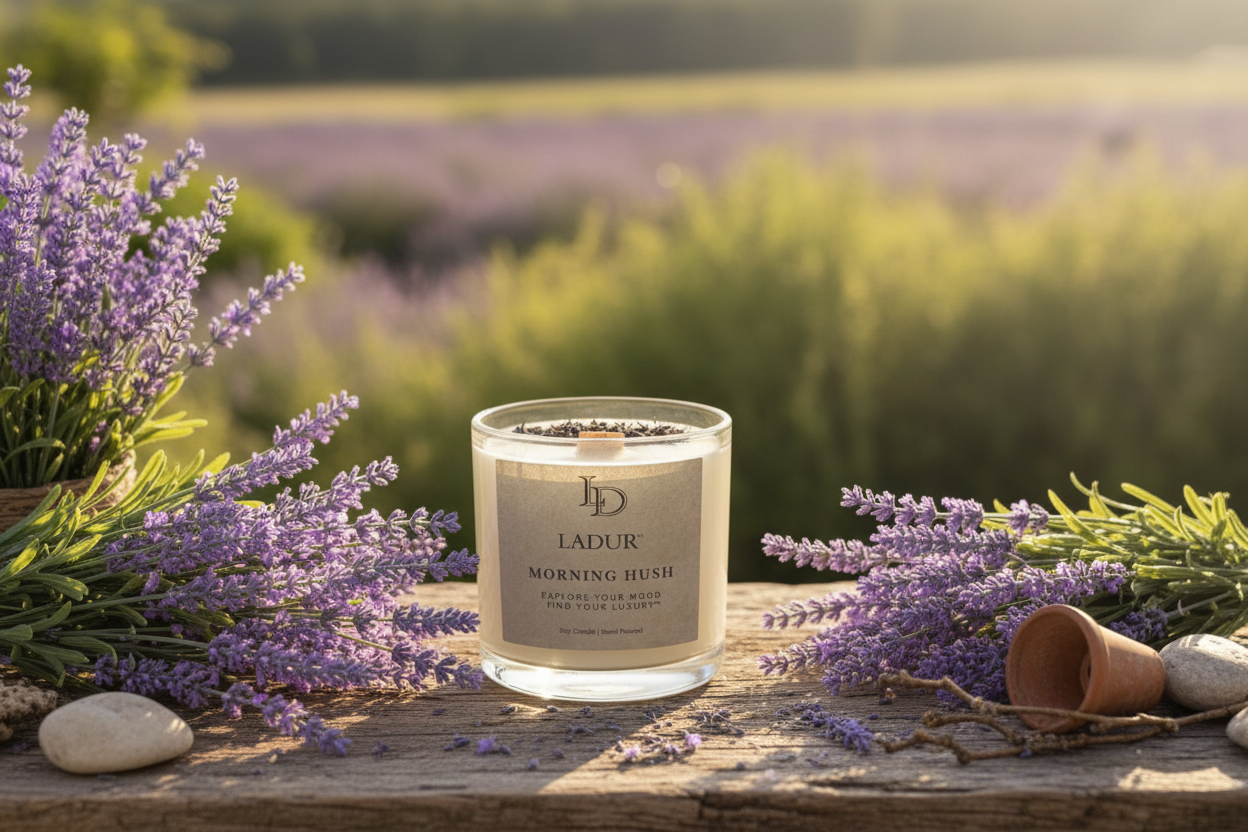 Morning Hush – Soy Candle, Net 08 oz | Wooden Wick
