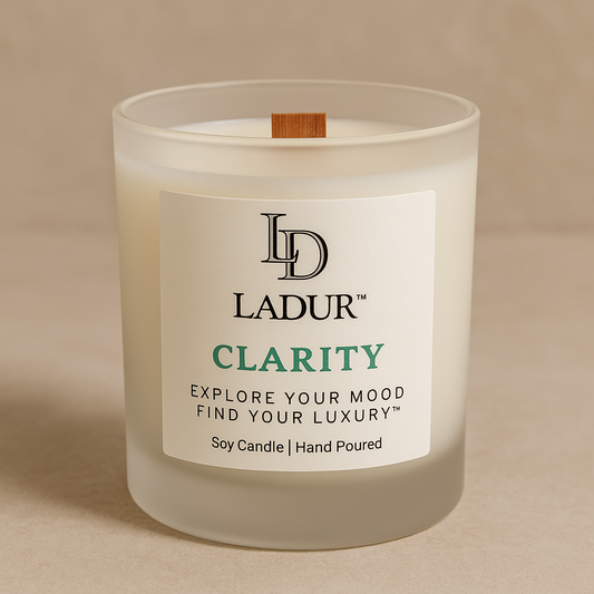 Clarity – Luxury Soy Candle, Net 08 oz | Wooden Wick | Fresh & Balanced Calm